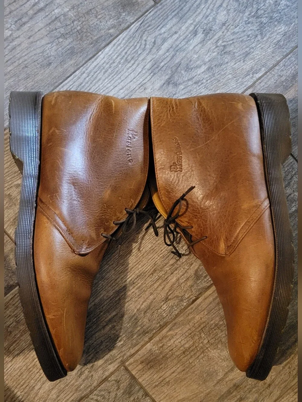 Vintage Dr Martens Made In England Leather Chukka Boots Brown 90's Streetwear